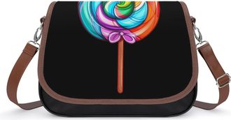 Generic Lollipop Rainbow Sucker Candy Crossbody Bags for Women Shoulder Messenger Bag Purse Handbags
