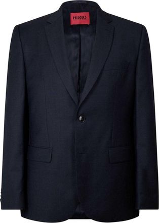 HUGO BOSS Herenblazer van wol met reverskraag (Donkerblauw)