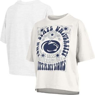 Pressbox Womens Pressbox White Penn State Nittany Lions Harmony Oversized T-Shirt at Nordstrom, Size Medium