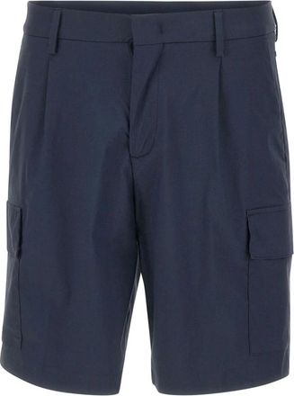 K-Way Serje Twill Tech Shorts - Heren - Korte Broeken - Blauw - L - Katoen - Korte Broeken