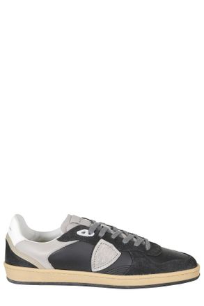 Philippe Model Veau Daim Noir Gris PGAL Low Leather Low-Top Sneakers