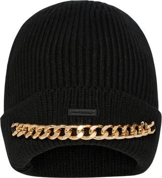 Sprayground Sprayground, Accessoires, Dames, Zwart, ONE Size, Polyester, Links On My Mind Beanie