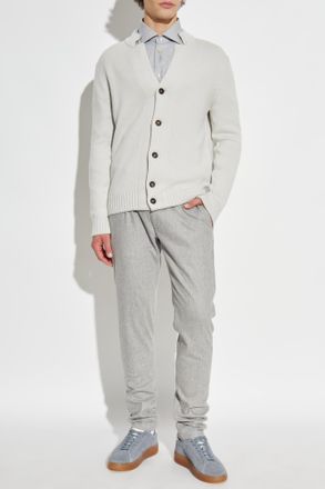 Eleventy Wool Trousers, Mens, Grey