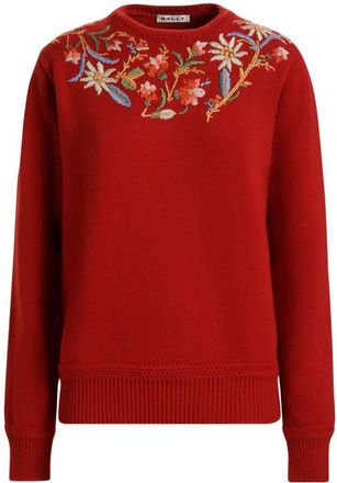 Bally alpine flowers-embroidered sweater - women - Merino - 42