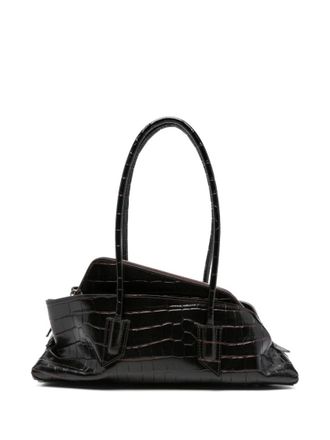 The Attico Dark Brown La Passeggiata Small Shoulder Bag