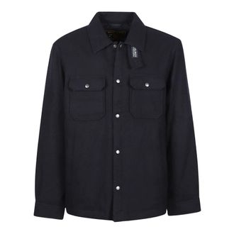 Woolrich Jassen, Heren, Blauw, XL, Katoen, Alaskan Shirt Jacket