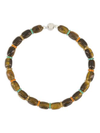 Julietta tiger eye-stone necklace - Brown