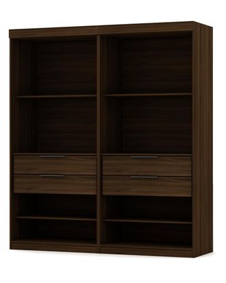 Manhattan Comfort Set Of 2 Mulberry Open 2-Sectional Closets