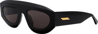 Bottega Veneta Unisex Sunglasses Bv1358s Black-Grey Acetate Black-Black-Grey Black/black/grey