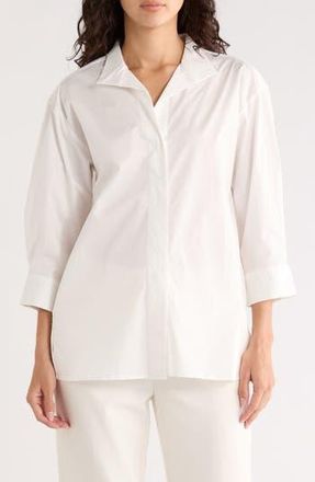 Elie Tahari Three-Quarter Sleeve Top in White at Nordstrom Rack, Size X-Small