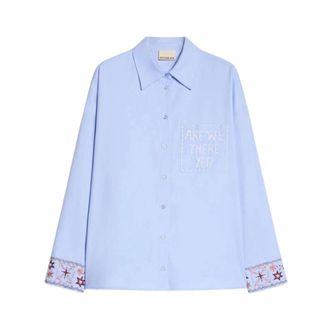 Pennyblack Pbbcanditi Shirt - Dames - Blouses & Shirts - Blauw - Maat: XS Katoen