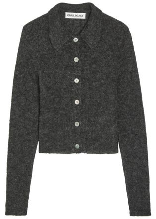 Our Legacy Mazzy Alpaca-blend Cardigan - Dark Grey - 34 (UK6 / XS)