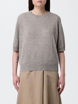 Brunello Cucinelli Maglia in cotone con paillettes