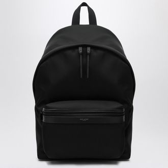Saint Laurent Black leather and nylon backpack