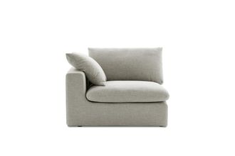 Castlery Gray Left Arm Sofa Dawson by Castlery, Grey, Feather-Filled Cushions