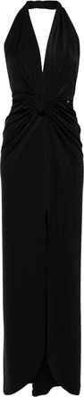 Nissa plunging V-neck maxi dress - women - Polyester/Spandex/Elastane - 36 - Black
