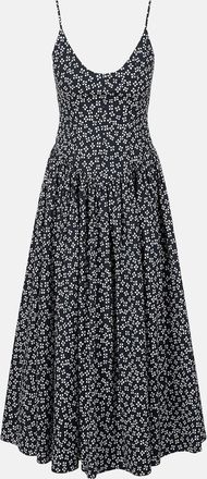 Staud Dena Poplin Midi Dress