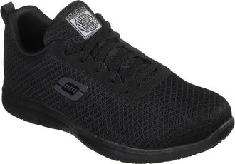 Skechers Womens Ghenter Bronaugh Slip Resistant Trainers - Black Rubber - Size UK 5