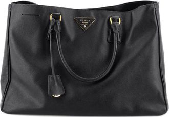 Prada Lux Open Saffiano Leather Medium tote bag - Zwart