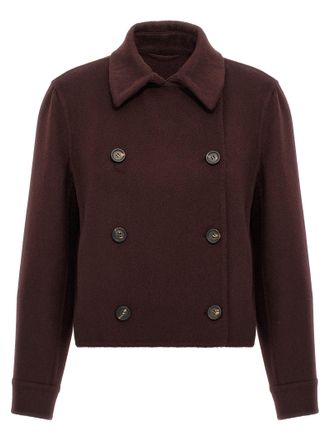 Brunello Cucinelli Monile Cashmere Coat Coats And Trench Coats Bordeaux
