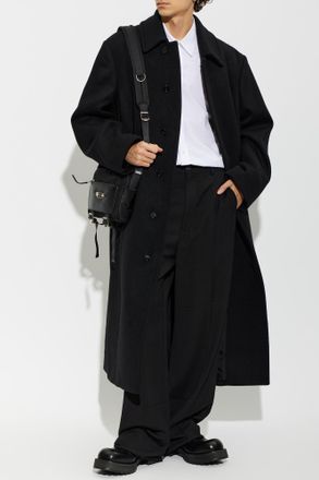Balenciaga Wool Coat, Mens, Black