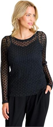 In Front Tops - Dames - Longsleeves - Zwart - S - Tops