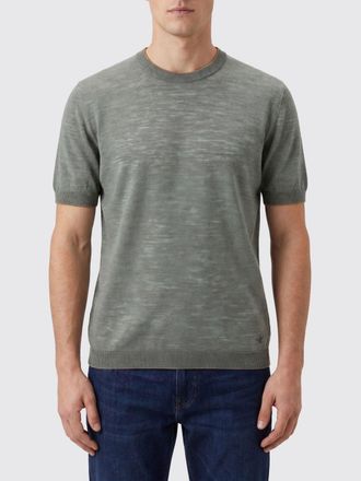 Brooksfield T-shirt girocollo in misto lino con maniche corte e bordi a costine