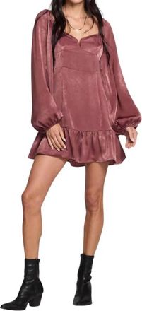 Saltwater Luxe Satin Madox Mini Dress In Sangria
