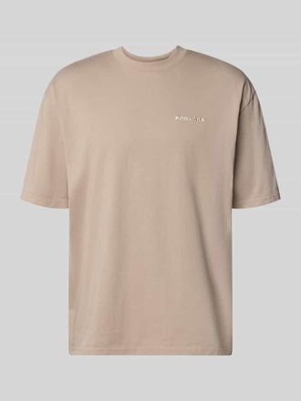 Pegador Oversized T-Shirt mit Label-Stitching in Taupe, Gr&ouml;&szlig;e XXL