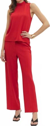 Entro Everyday Ease Athletic Lounge Pants In Red