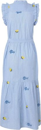 Lollys Laundry Latour LL Maxi Jurk - Dames - Maxi kleedjes - Blauw - S - Katoen - Kleedjes