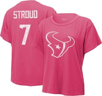 Majestic Threads Womens Majestic Threads C.J. Stroud Pink Houston Texans Name & Number T-Shirt at Nordstrom, Size X-Large