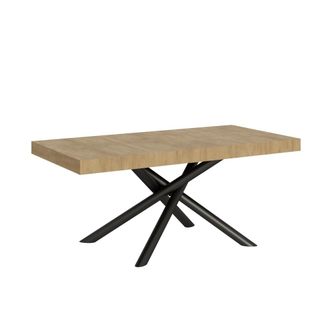 Itamoby Mesa extensible 90x180/284 cm efecto madera roble natural, hierro