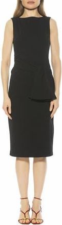 Alexia Admor Tie Detail Sleeveless Sheath Dress in Black at Nordstrom Rack, Size X-Small