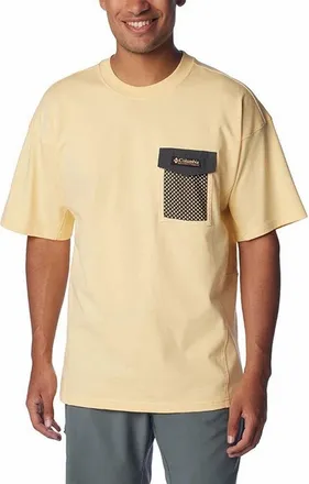 Columbia Painted Peak T-Shirt Mens Yellow Short Sleeve Pullover FTS1627