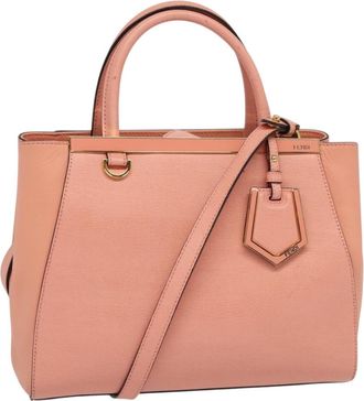 Fendi 2Jours Bag Leather Pink Leather Bag (Pre-Owned)