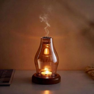 OEM Quemador De Incienso Retro Zen, Portavelas De Cristal Resistente Al Viento Y Al Calor, Alta Transparencia, Mesas De Comedor Y Salas De T&eacute;