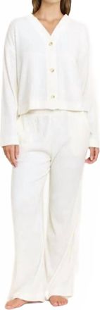 Honeydew Intimates Cozy Up Cardigan Set In Marshmallow