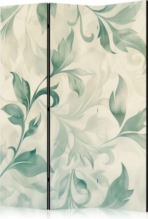 Artgeist Biombo Artgeist Hojas Verdes Beige 135x172 Cm