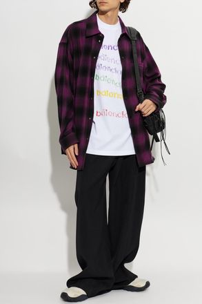Balenciaga T-shirt With Logo, Mens, White