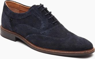 base Mens Clarence Mens Brogue Shoes - Navy - Size: 10