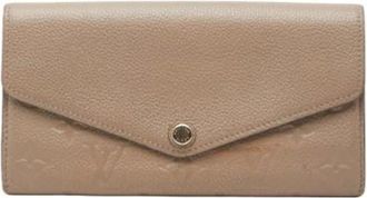 Louis Vuitton Pre-owned Wallets, female, Beige, Size: ONE SIZE Pre-owned Vintage Leather Wallet