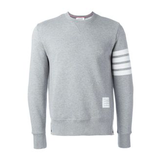 Thom Browne Classic Loopback 4-Bar Sweatshirt - male - Thom Browne - Sweatshirts - Gray - M - Sweatshirts & Hoodies