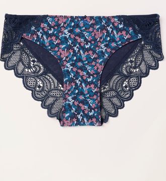 Fat Face FatFace Navy Midnight Floral Brazilian Knickers