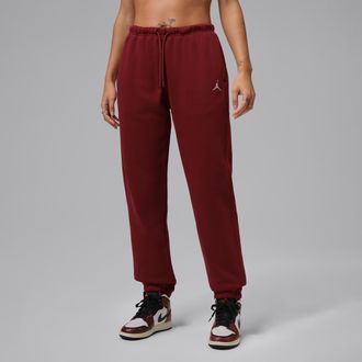 Nike Jordan Womens Jordan Brooklyn Fleece Pants in Red | FV7077-677