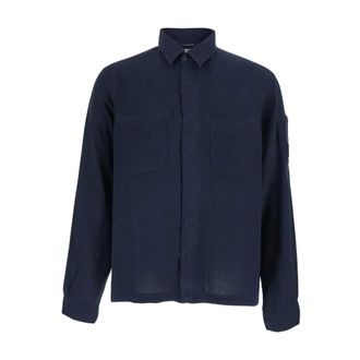 C.P. Company Shirt Lino - male - C.P. Company - Casual Shirts - Blue - L - Shirts
