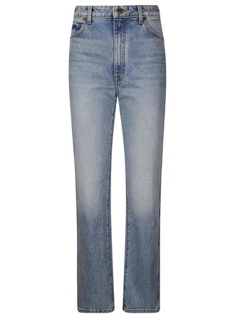 Khaite Danielle stretch-cotton jeans - Blue