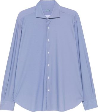 Barba Spread-collar Button-down Shirt