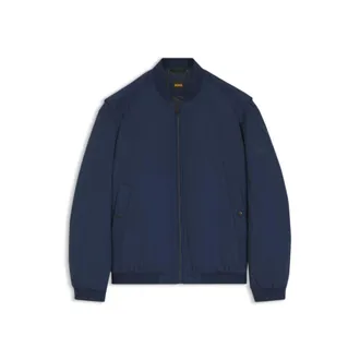 BOSS Water-repellent bomber jacket in cotton-touch fabric