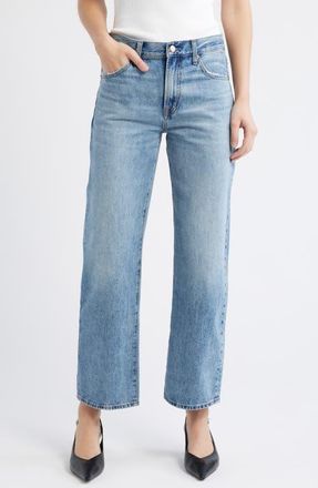 Pistola Denim Lexi Distressed Crop Barrel Jeans in Metropolis at Nordstrom, Size 25